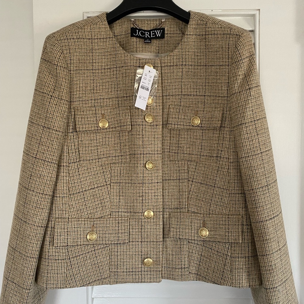 J Crew Isabelle lady jacket in tweed English plaid - Picture 7 of 8